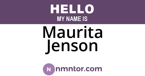 Maurita Jenson
