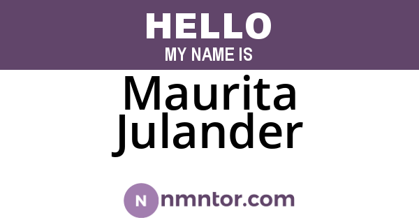 Maurita Julander