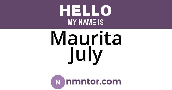 Maurita July