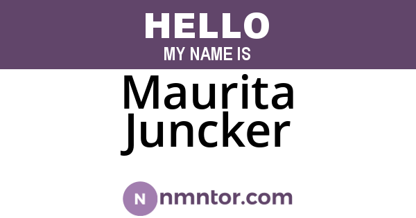 Maurita Juncker