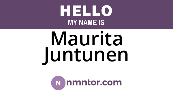 Maurita Juntunen