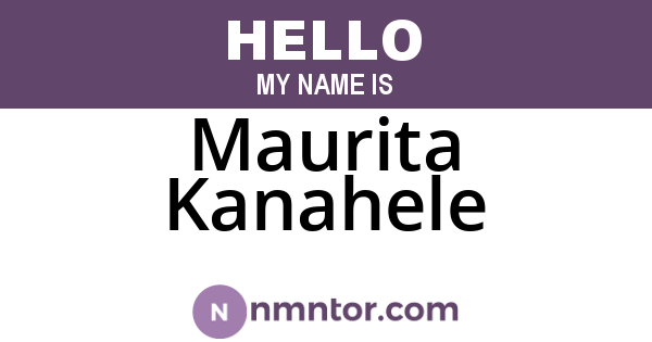 Maurita Kanahele