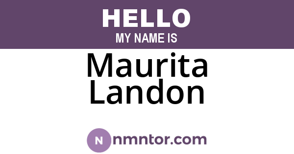 Maurita Landon