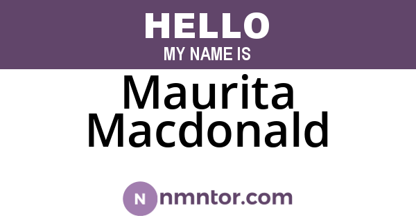 Maurita Macdonald