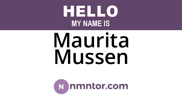 Maurita Mussen