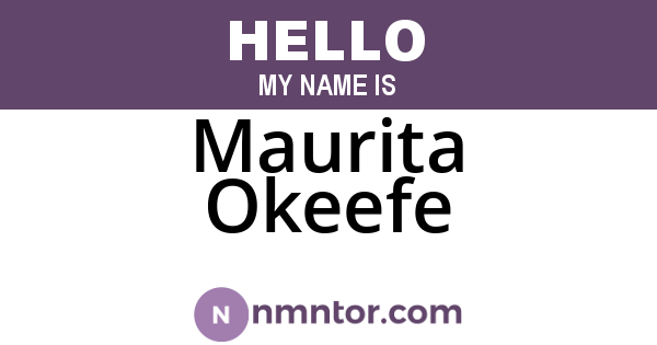 Maurita Okeefe