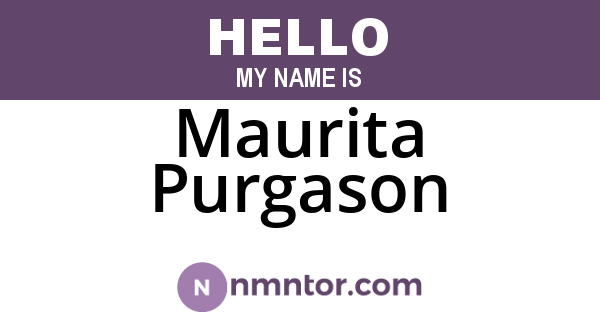 Maurita Purgason