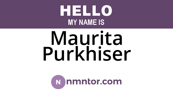 Maurita Purkhiser