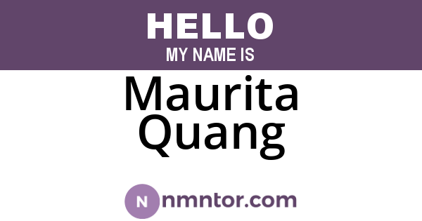 Maurita Quang
