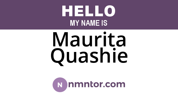 Maurita Quashie