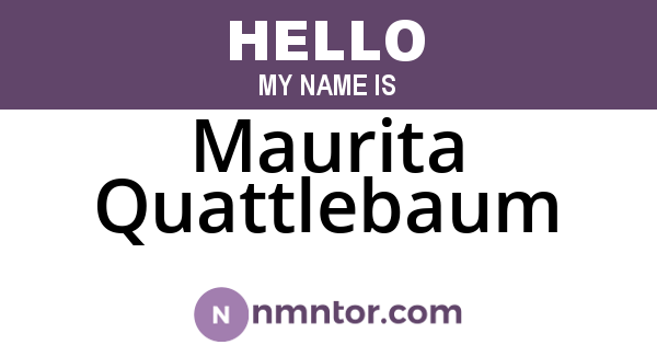 Maurita Quattlebaum