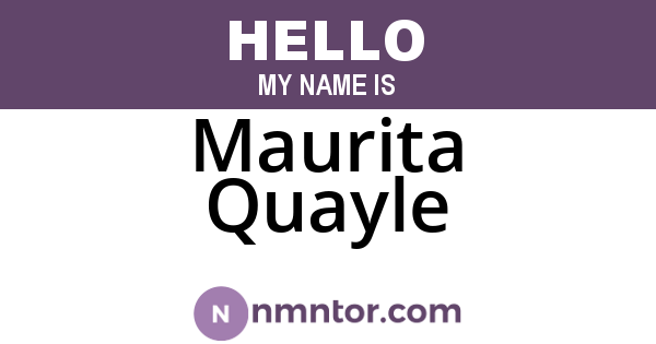 Maurita Quayle