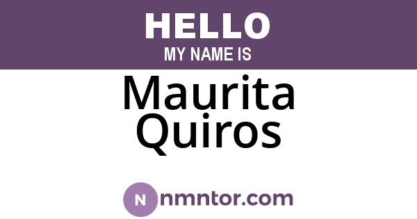 Maurita Quiros