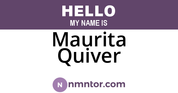 Maurita Quiver