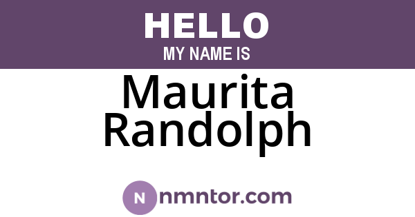 Maurita Randolph