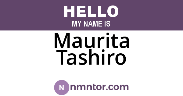 Maurita Tashiro