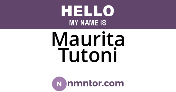 Maurita Tutoni