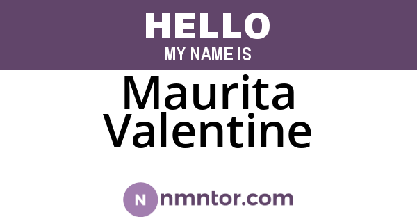 Maurita Valentine