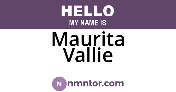 Maurita Vallie