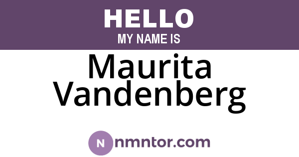 Maurita Vandenberg