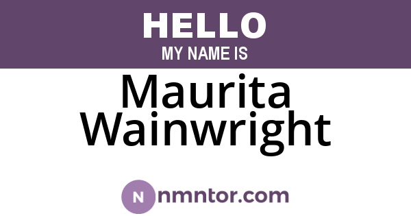 Maurita Wainwright