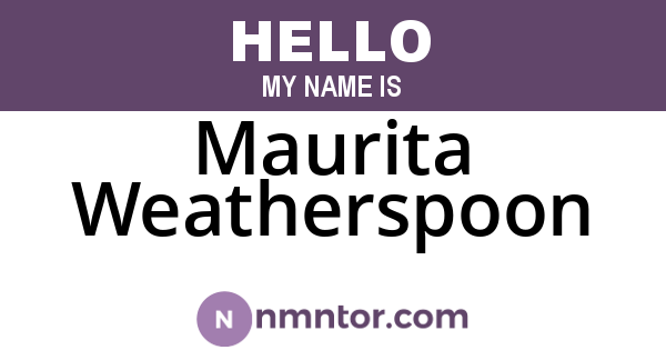 Maurita Weatherspoon