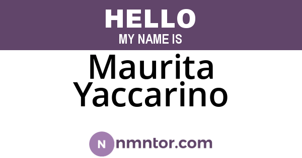 Maurita Yaccarino