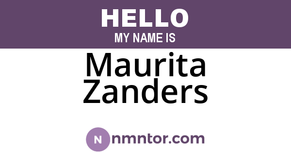 Maurita Zanders
