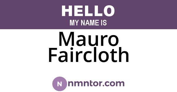 Mauro Faircloth