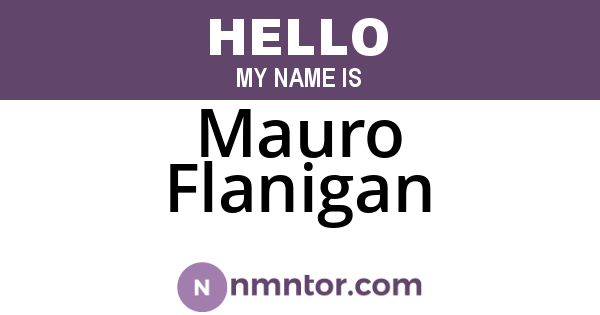 Mauro Flanigan