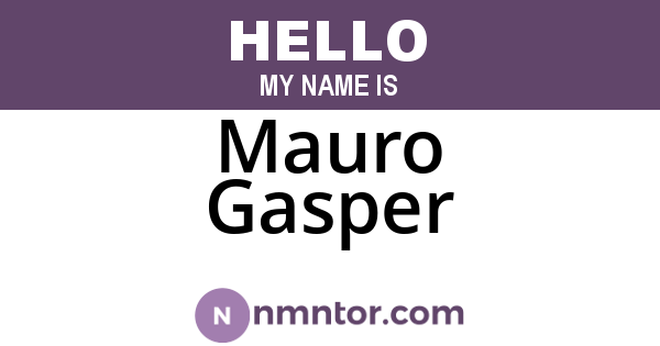 Mauro Gasper