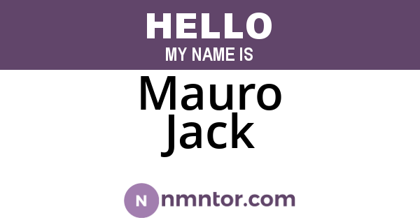 Mauro Jack