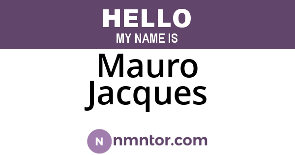 Mauro Jacques
