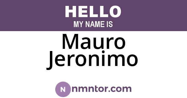 Mauro Jeronimo