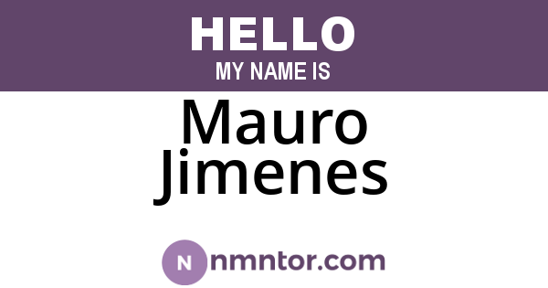 Mauro Jimenes