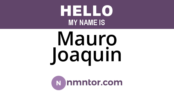 Mauro Joaquin