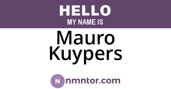 Mauro Kuypers