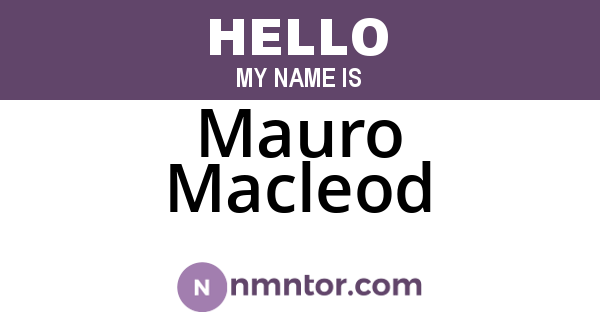 Mauro Macleod