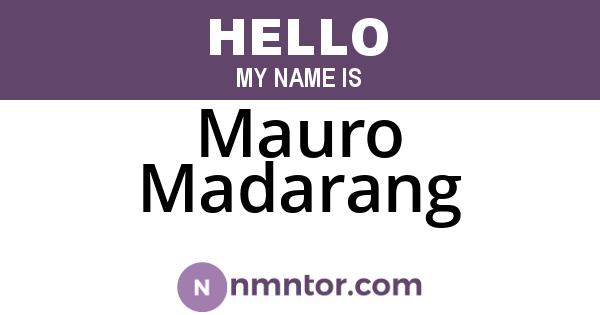 Mauro Madarang