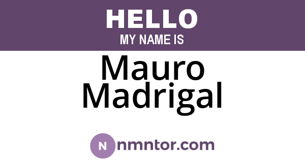 Mauro Madrigal