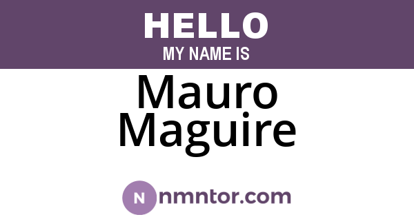 Mauro Maguire