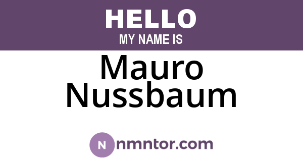 Mauro Nussbaum