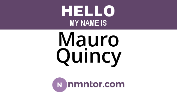 Mauro Quincy
