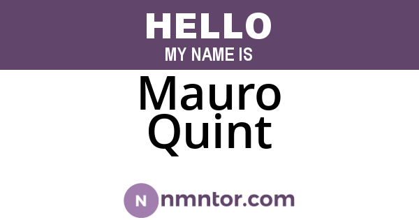 Mauro Quint