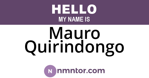 Mauro Quirindongo