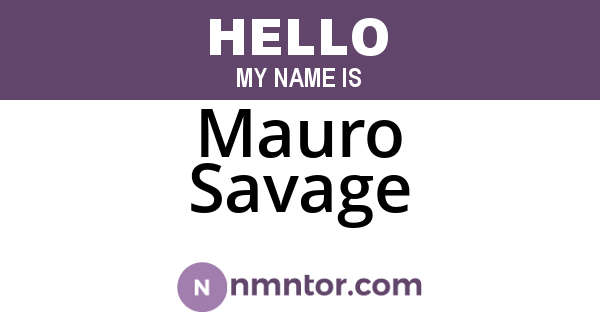 Mauro Savage