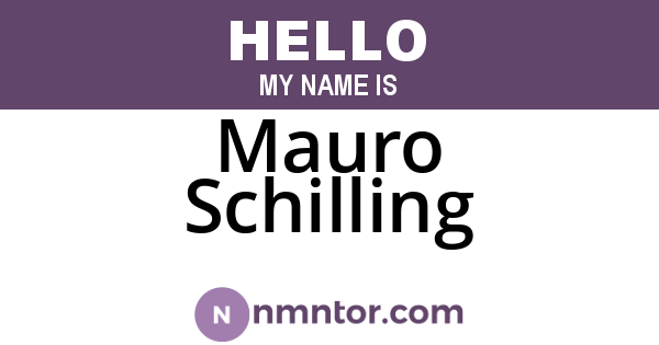 Mauro Schilling