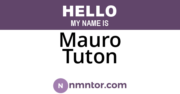 Mauro Tuton