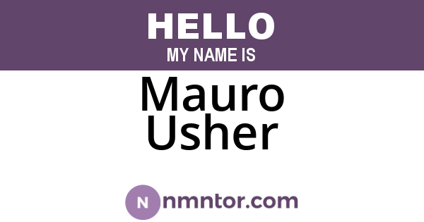Mauro Usher