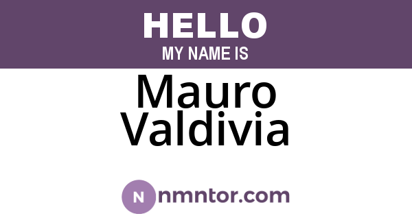 Mauro Valdivia